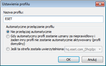 4.2.2 Profile zapory Profile umożliwiają sterowanie działaniem zapory osobistej programu ESET Endpoint Security.