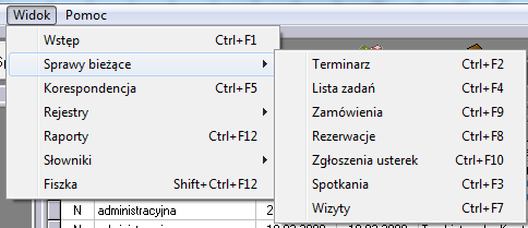 U dołu ekranów wykorzystywanych do edycji danych znajdują się przyciski służące do wykonywania zadanych czynności takich jak dodawanie, usuwanie, modyfikacja, przeglądanie danych itp.