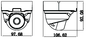 TVN-21SMIR CMOS SONY 2MP 1080P kopułkowa, zewnętrzna wandaloodporna z IR, Długość połączenia do 300m z wykorzystaniem kabla koncentrycznego 3,6mm Obudowa IP66 Podświetlenie 23 IR LED 0,01lx@F1,2 AGC