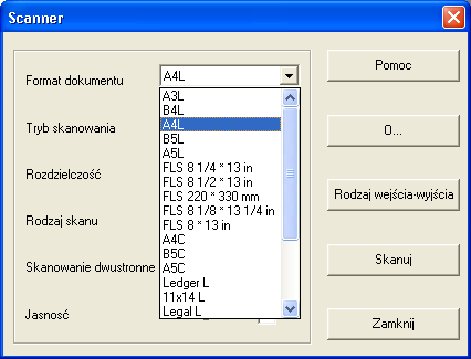 4 Ustawienia sterownika Nr Element Ustawienia 6 Jasność -4 do 4 (Domyślne ustawienie to "0".) Patrz "Jasność" na stronie 4-9. 7 Klawisz [Pomoc] Kliknąć ten przycisk, aby wyświetlić Pomoc.