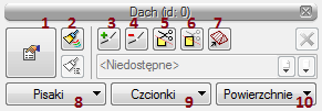 Dach Od wersji 6.0 w opcji dach znajduje się interaktywny podgląd ułatwiający szybkie odnalezienie wybranej połaci.