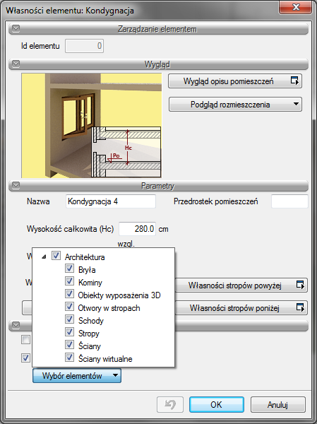 Kondygnacje 5.1.3 Wyświetlanie kondygnacji Standardowo program pozwala pracować tylko na jednej kondygnacji aktywnej.