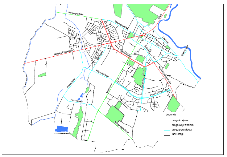 Poniżej przedstawiono krótką charakterystykę terenów mieszkaniowych i komunikacyjnych z uwagi na ich wpływ na jakość powietrza w Łomży.