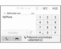 134 Telefon Wybrać pozycję Historia połączeń z menu głównego telefonu. Wybrać q dla połączeń wychodzących, r dla połączeń nieodebranych, s dla połączeń przychodzących i p dla wszystkich połączeń.