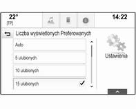 22 Podstawowa obsługa Zmienianie nazw ulubionych Przewinąć do odpowiedniej strony ulubionych. Wybrać pozycję ulubionych przeznaczoną do edycji. Wybrać pozycję INNA NAZ.