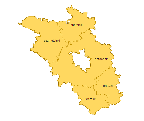 Wprowadzenie Podregion poznański znajduje się w części centralnej województwa i obejmuje powiaty poznański, śremski, średzki, obornicki, szamotulski.