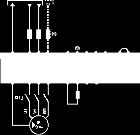 Connection Diagrams Single or Three-phase Power Supply - Diagram with Line Contactor Connection diagrams conforming to standards EN 954-1 category 1 and IEC/EN 61508 capacity SIL1, stopping category