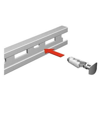 BIS starquick Kołki wciskane dla szyn system BIS starquick - akcesoria do mocowania BIS starquick Szyny montażowe wywierć otwór Ø 6 mm i wprowadź dybel materiał: modyfikowany PA6 (poliamid), w