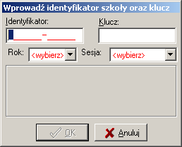 Rys.5 Poprawność identyfikatora i klucza jest sprawdzana. Błędy zostaną podświetlone na czerwono.