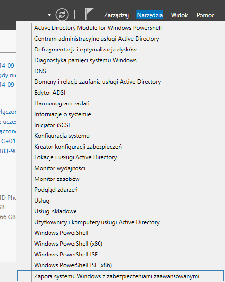 zdalnych) zostały zaimplementowane jako role i narzędzia serwera Windows 2012 R2 (wydany w roku 2014). Na zajęciach bliżej poznamy możliwości standardowej (domyślnej) zapory sieciowej systemu Windows.