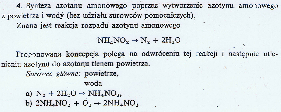 Przykład wariantów koncepcji obliczenia termodynamiczne wykazują, że odwrócenie reakcji rozpadu azotynu