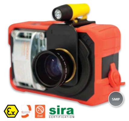 CYFROWE APARATY FOTOGRAFICZNE ToughPIX 2301XP ATEX Certificate No: Sira 08ATEX1293X ATEX Certificate Type: 0518 II 2 G / Ex d IIC T4 Gb ATEX Certyfikat dla Zone 1, IIC T4 areas Pamięć 4 GB ;