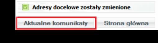 4. Następnie wprowadzić numer telefonu komórkowego i/lub adres e-mail oraz zaakceptować. W pozycji 0 znajdują się adresy podane w Placówce Kasy.