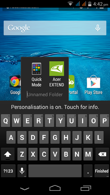 18 - Korzystanie ze smartfonu Dodawanie lub usuwanie folderów Do Ekranu głównego można także dodawać foldery.