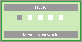 5. Do wprowadzenia hasła możesz użyć przycisków kursora w bloku klawiszy lub w pilocie zdalnego sterowania.