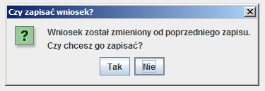 lub należy nacisnąd przycisk (znajdujący się w prawym górnym rogu aplikacji). W rezultacie pojawi się okno Wyjście - w celu zamknięcia aplikacji należy wcisnąd przycisk [Tak].