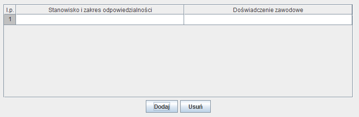 Przykład 6: układ kolumn po przestawieniu W celu zmiany kolejności kolumn należy kliknąd i przytrzymad lewy przycisk myszy w polu zawierającym nazwę kolumny, przenieśd kolumnę na wybraną pozycję,