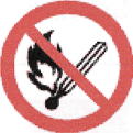 Niebezpieczeństwo pożaru - Materiały utleniające Niebezpieczeństwo pożaru -Materiały wybuchowe Zakaz gaszenia wodą Zakaz używania otwartego
