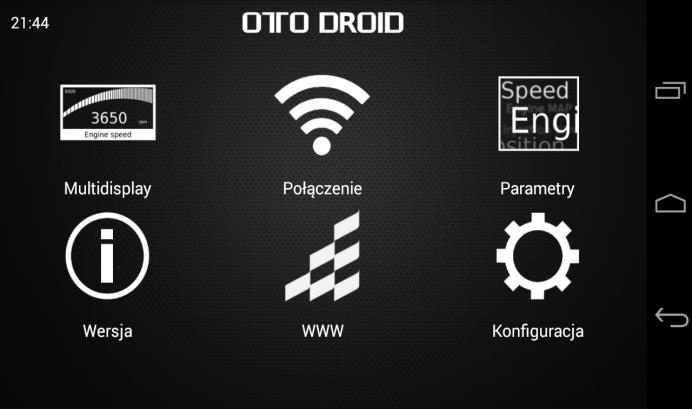Ilustruje to poniższy rysunek: Na telefon lub tablet należy pobrad aplikację OTTO DROID.apk. Można tego dokonad w dziale download na stronie www.ottomotive.
