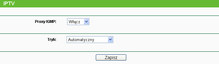 Rysunek 4-14 LAN Adres MAC - Adres fizyczny routera po stronie sieci LAN. Ta wartość nie może zostać zmieniona.