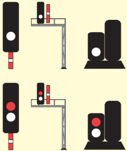 j) Pokud je návěstidlo doplněno indikátorovou tabulkou s číslicí 5 černá na kratší straně postavená obdélníková deska s bílým okrajem, s bílou číslicí 5, dovoluje strojvedoucímu vlaku při návěštění