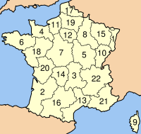 Liczba Poloników: 76 Francja France 1. Alsace 2. Aquitaine 3. Auvergne 4. Basse-Normandie 5.