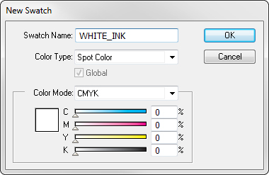 9.12 W przypadku pliku rastrowego biały poddruk pod częścią grafiki należy przygotować jako nowy kanał koloru dodatkowego o 100% kryciu i opisać go jako WHITE_INK. 9.