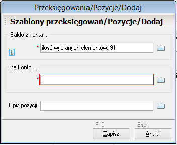 Tym samym wszystkie konta wynikowe zostały zaznaczone. Na końcu klikamy przycisk WYBIERZ: 11.