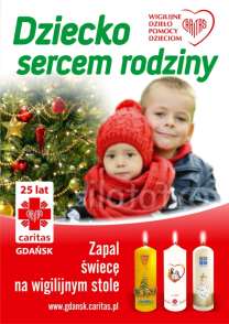 Wigilijne Dzieło Pomocy Dzieciom to akcja Caritas polegająca na dystrybucji świec.