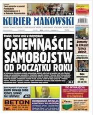 Kurier Makowski - cena 2,10 zł - dzień wydawniczy środa (ukazuje się od lipca 2006) (w tym 4 strony ogłoszenia drobne + dodatek handlowy) - nakład 3 500 - sprzedaż 2