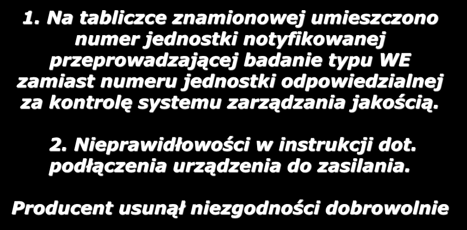 Maszyna chłodnicza - nieprawidłowości 1.