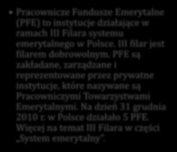 6. Fundusze emerytalne Fundusze emerytalne działają w Polsce na podstawie przepisów ustawy z dnia 28 sierpnia 1997 r. o organizacji i funkcjonowaniu funduszy emerytalnych (Dz.U.04.159.1667).