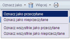 Akcja Szybka flaga spowoduje oznaczenie wiadomości z priorytetem Normalny. Akcja Dodaj lub edytuj flagę.