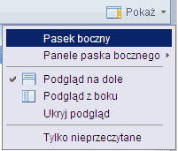 Blokuj pocztę elektroniczną od nadawcy... - umożliwia dodanie nadawcy z aktualnie zaznaczonej wiadomości do listy blokowanych nadawców.