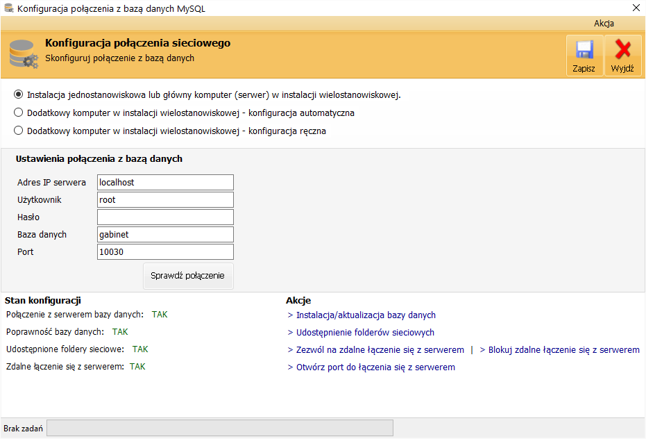 Konfiguracja programu Rys. Sprawdzenie i udostępnianie folderów sieciowych UWAGA!