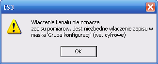 6 : Zliczanie sekund włączone (pozwala na nagrywanie czasu w każdym z obciążeń, które jest włączone; suma wszystkich włączeń ma miejsce, kiedy jest zmiana stanu sygnału wejściowego z sygnałem