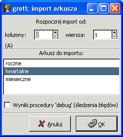 Import danych Przykłady