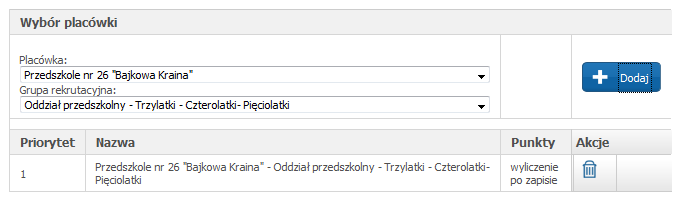 Rekrutacja do oddziało w przedszkolnych. Rejestracja kandydata.