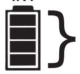 Wyświetlacz Pole komunikatów Symbol zasilania zewnętrznego Poziom ustawień przepływu 4 Symbol detekcji oddechu PULSE-WAVE Symbol wyciszenia Wskaźniki baterii WEW. (INT) i ZEW.