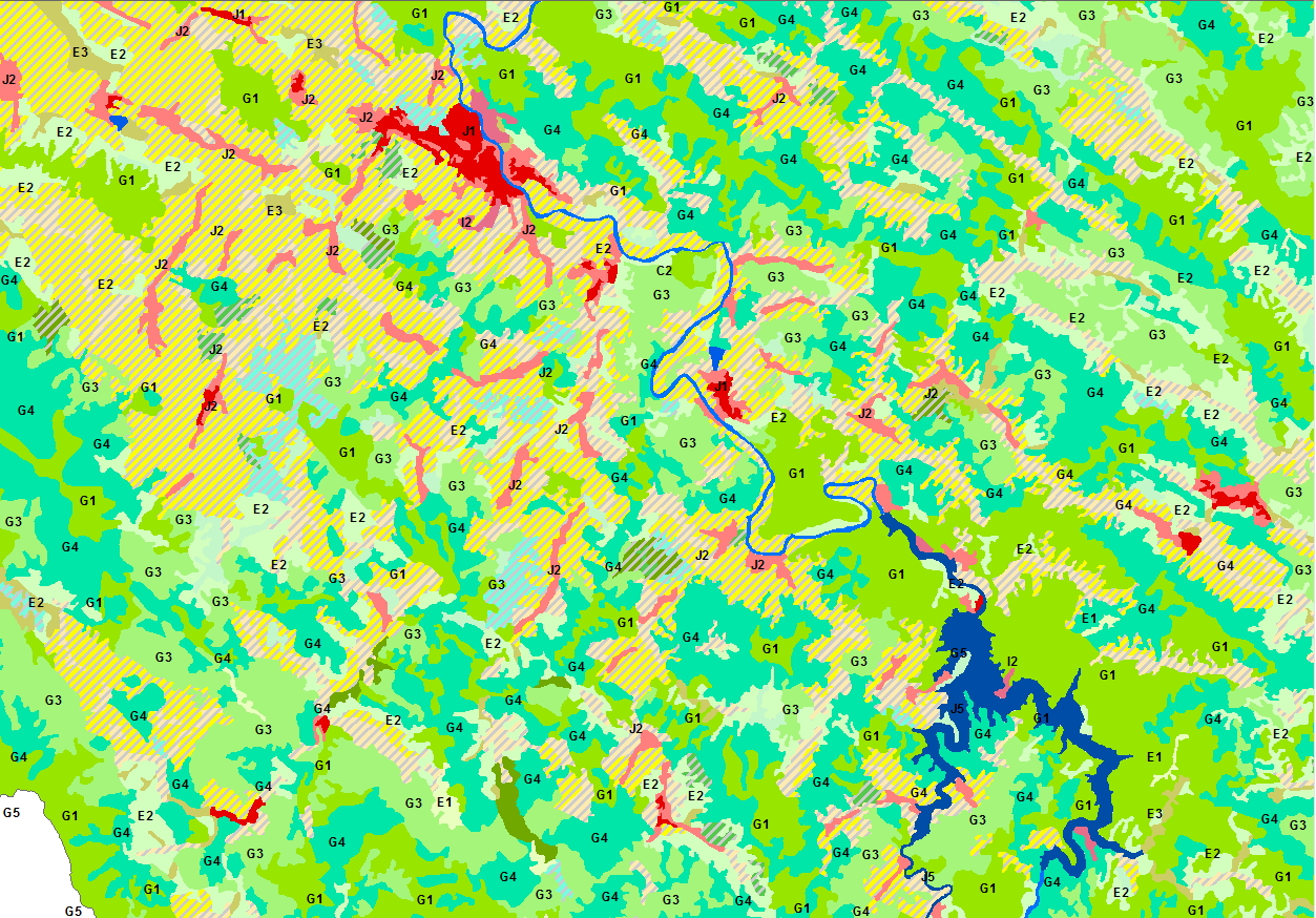 Skala 1:150 000, Przykład: Sanok, jez.