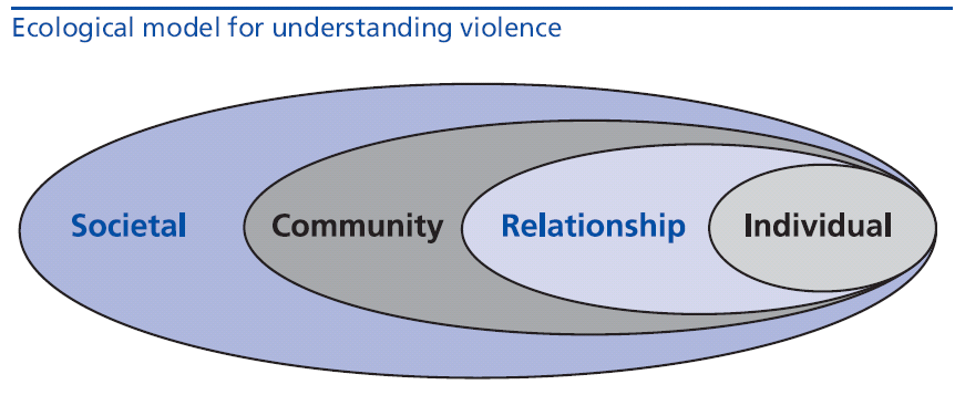 Determinanty przemocy wobec dzieci w świetle modelu ekologicznego W 2002 roku, WHO przyjęła tzw. model ekologiczny.