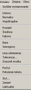 3.9. WYMIAROWANIE RYSUNKÓW. Program AUTOCAD umożliwia półautomatyczne wymiarowanie rysunków.