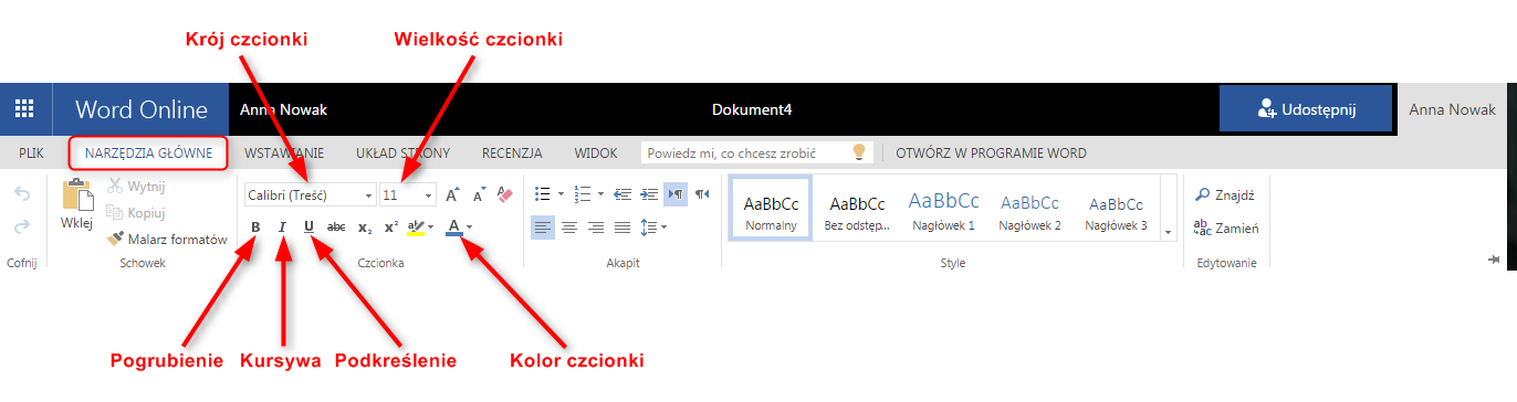 (link Otw órz z usług i OneDrive dla Firm zlokalizowany w lewym dolnym rogu ekranu) zostaniesz automatycznie przeniesiony/a do narzędzia OneDrive gdzie możliwe jest wybranie pliku, który chcesz