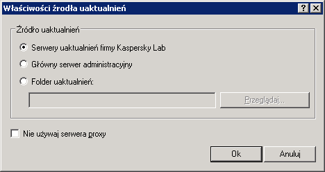 Obsługa 135 Rysunek 104. Knfigurwanie źródła uaktualnień Aby pdczas nawiązywania płączenia ze źródłem aktualizacji nie używać serwera prxy należy zaznaczyć ple Nie używaj serwera prxy.