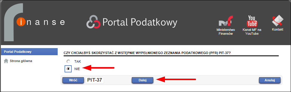 Mimo blokady usługi PFR PIT-37 w danym roku podatnik może: złożyć dokument elektronicznie poprzez Portal Podatkowy w interaktywnym formularzu, ale wówczas wymagane jest samodzielne uzupełnienie