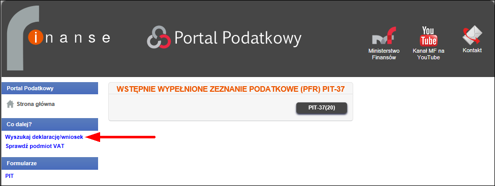 Krok 3 W kolejnym oknie wyświetlona zostanie informacja o pomyślnym zapisaniu dokumentu PIT- 37 oraz kod autoryzujący który zostanie wysłany automatycznie na podany przez podatnika adres e-mail: