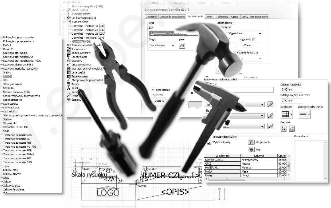 Rozdział 10 Konfiguracja programu Program Autodesk Inventor 2016 jest dostarczany z przygotowaną wstępnie konfiguracją, która pozwala na natychmiastowe rozpoczęci nauki pracy z programem.