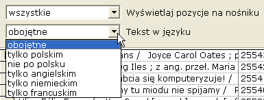 KATALOG Uzupełnienie katalogu o możliwość wyświetlania okładki Wyświetlanie elementów (pól i pod pól) i sposób ich prezentacji jest uzależnione od rodzaju materiału.