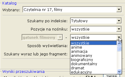 Wybranie opcji widok dużej okładki jest szczególnie wskazane przy wyszukiwaniu (przeglądaniu) katalogu przez