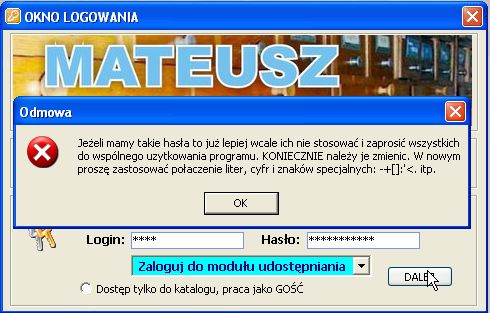 haseł współpracujący z bazą słownikową liczącą ponad 65 tys.